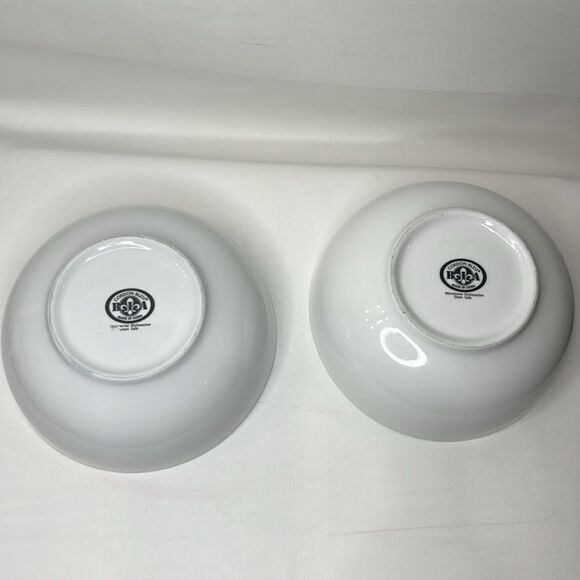BIA Cordon Bleu Bowls 24 Oz Each Set Of 2  White Porcelain Micro Oven Dishwasher - Picture 4 of 11